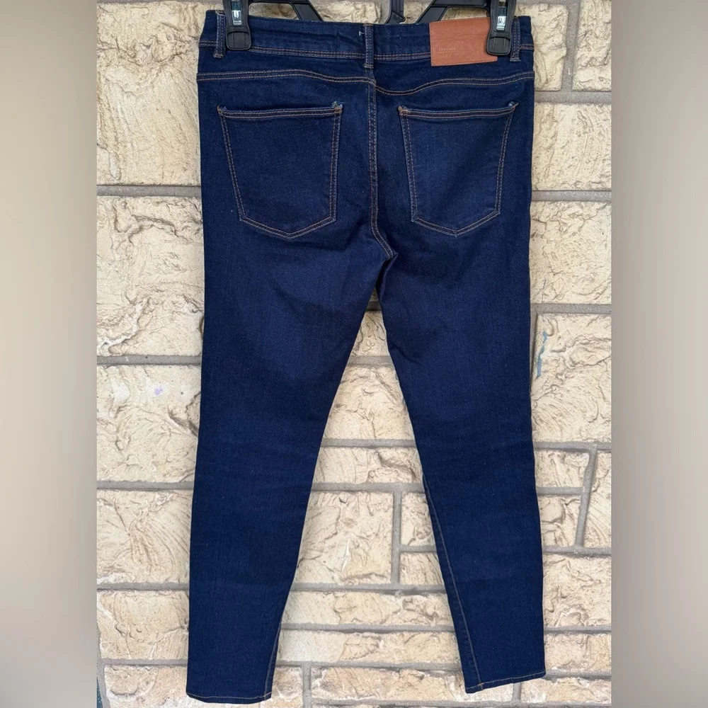 Zara TRAFALUC Women's Dark Blue Jeans Size 2 Stretch